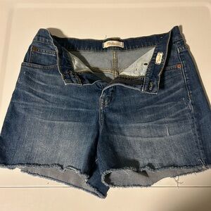 Madewell Blue Distressed Denim Cutoff Shorts